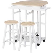 HOMCOM Bartisch mit Hockern - Modern, klappbar, mobil