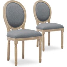 Chaise médaillon Louis XVI Tissu Bois - Chaise - Publicité