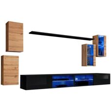 Meublorama - SWITCH XXV - Rovere - Nero - Set soggiorno