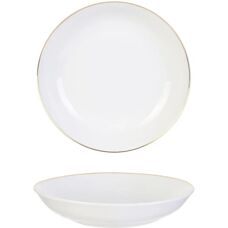 Assiette PARIS PRIX - 21cm Porcelaine avec Bordor Doré - Publicité