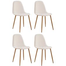 Paris Prix Poesie Chaises Beige Effet Bois - Lot de 2 - Publicité