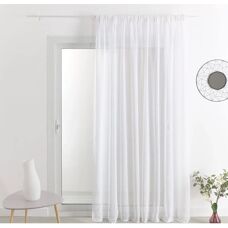 Home Maison Weißer Leineneffekt-Vorhang - Lichtdurchlässig