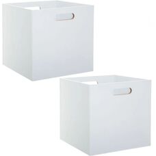 Toilinux - Ensemble de 2 boîtes de rangement MDF blanc - Publicité