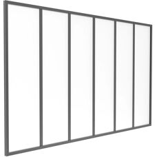 Bayview Mur en Verre Fixe - 180x105 cm Noir Intérieur - Publicité