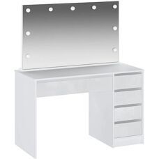 Jenemi Espelho de LED branco - 5 gavetas - Design ecológico europeu