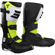 Botas de Cross Shot Race 4 Negro-Blanco-Amarillo - 45