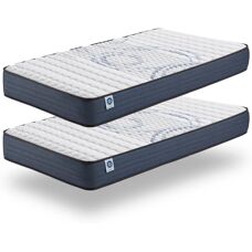 Naturalex Pack 2 Matelas 70x190cm - Mousse à Mémoire & Latex - Antibactérien - Publicité