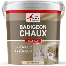 Badiplus Enduit de chaux - Murs intérieurs & extérieurs - 5kg - Publicité
