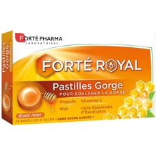 Forté Pharma Honig Halsbonbons mit Vitamin C - 24 Tabletten