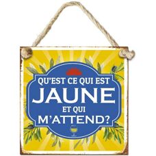 Générique 20x20 - Plaque métallique décorative - Phrase française humoristique - Publicité