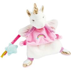 Doudou et Compagnie Rosa Einhorn Marionette - Puppenspiel