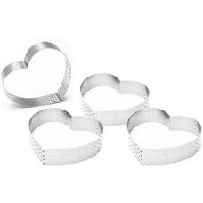 ScrapCooking Herzförmige Tarte-Ringe - 4 Stück, Gold