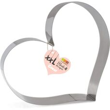 Molde de corazón en acero inoxidable ScrapCooking - 27x24cm