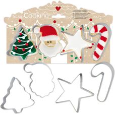ScrapCooking 4 Kerstkoekjesuitsteker Set - Koekjesvormen