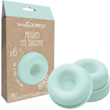 Stampi in Silicone Donuts Blu ScrapCooking - 21,5x12x5,4cm