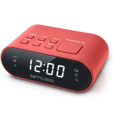Muse M-10 Rote Digitaluhr - 20 Stationen, 24h, Radio