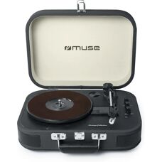 Platinede vinyle noire 3 vitesses Muse - Bluetooth, USB, RCA, Casque - Publicité