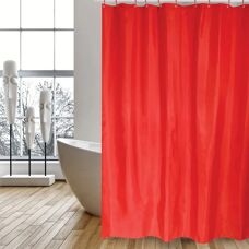 MSV Red Sara Shower Curtain - Bathroom Waterproof 180x200cm