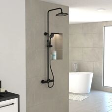 Sistema de Ducha Aurlane Col050 - Termostático Negro