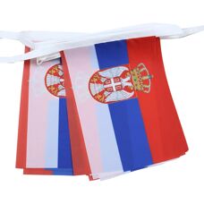 Az Flag 6M Serbische Flaggen Girlande - 20 Flaggen 15x21cm