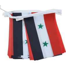 Az Flag Syrien Flaggenkette - 6m, 20 Flaggen, 15x21cm