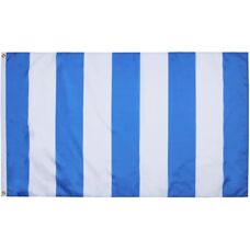 Drapeau à bandes bleues et blanches Az Flag - 150x90cm - Publicité