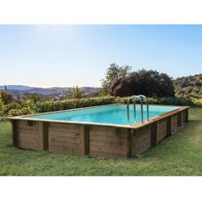 Habitat et Jardin Tampa - Piscine en bois rectangulaire - 7.20 x 4.20 x 1.44 m - Publicité