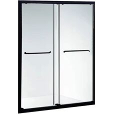 Desineo - SECURIT 6mm Porte coulissante Aluminium Inox - Publicité
