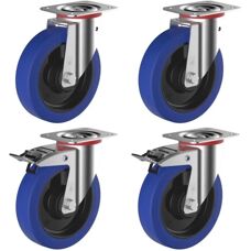 Roues-et-Roulettes.com Roues pivotantes bleues 100mm - Charge 420 Kg - Publicité
