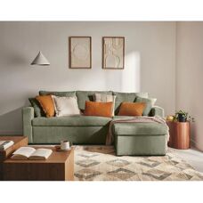 Best Mobilier Cyrus Canapé d'Angle Réversible en Velours - 4 Places - Publicité