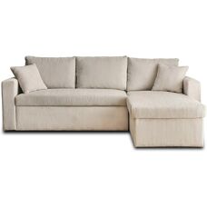 Canapé d'angle réversible Cyrus en velours - 4 places - Publicité