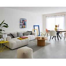 Canapé d'Angle Ray Beige 4 Places - Salon Contemporain - Publicité