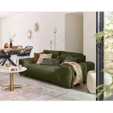Canapé en Velours Garance - 3 Places, Vert, Lisa Design - Publicité