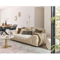 Canapé Lisa Design Garance Beige en Velours 3 Places - Salon - Publicité