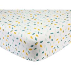 Lenzuolo fitted in cotone Trois Kilos Sept - Design foglia
