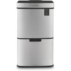 Les Collectors Poubelle à Capteur en Inox - 64L 3 Compartiments - Publicité