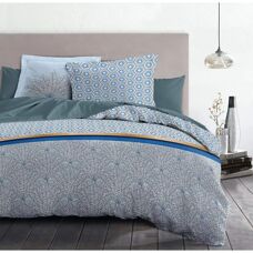 HOME LINGE PASSION Blue Double Bed Duvet Cover - 220x240cm