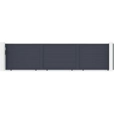 Casanoov Modell C300 - 6m Schiebetor - Grau Aluminium