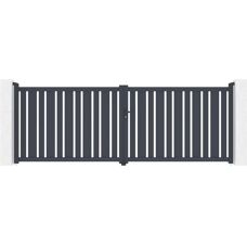 Casanoov - Aluminium-Doppeltür 4m Veymont 400 x 140 cm - Tor