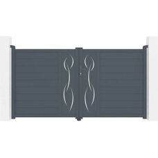 Casanoov - Modernes Aluminium-Eingangstor-Set - 300x161cm