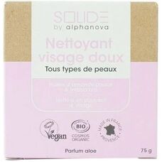Alphanova Bio Fester Gesichtsreiniger - Sanft, Vegan, 75g