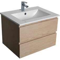 MOB-IN Meuble salle de bain Sorrento - Chêne - 60cm - Meuble de salle de bain - Publicité