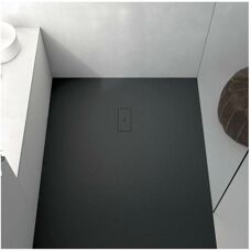 Stano - Resina fusion 100x200 cm - nero - Piatto doccia