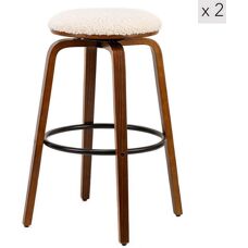 Nordlys Modell 2 Hoher Industrieller Holz- & Wollhocker