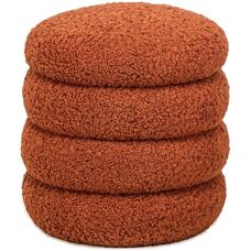 Nordlys Wollhocker - 40x42x40cm - Vintage Dekor - Hocker