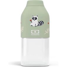 monbento MB Positive S Grüner Waschbär - Wasserflasche