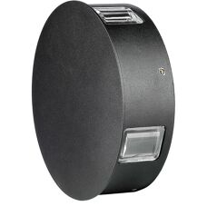 V-TAC VT706BN LED Wall Light - Outdoor Round 3W, Black, IP65