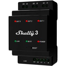 Shelly Pro 3 - Monipuolinen Wi-Fi Rele - Kytkinrele