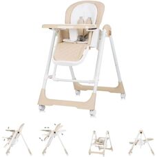 Chaise haute et balançoire pour bébé Chipolino - Beige - Publicité