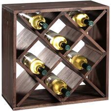 Scaffale vino in legno Kesper - 12 scomparti - 50x50x25cm
